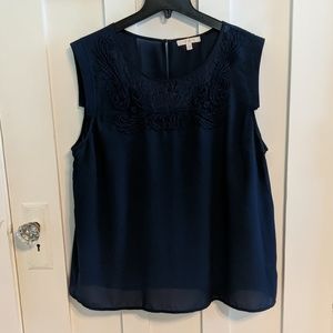 Skies are Blue navy sleeveless top